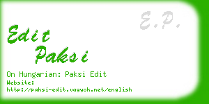 edit paksi business card